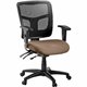 Lorell ErgoMesh Series Managerial Mid-Back Chair - Malted Fabric Seat - Black Back - Black Frame - 5-star Base - 1 Each