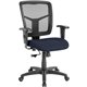 Lorell Ergomesh Managerial Mesh Mid-back Chair - Fabric Seat - Black Back - Black Frame - 5-star Base - 1 Each