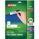 Avery Extra-large TrueBlock Filing Labels - 15/16" Width x 3 7/16" Length - Removable Adhesive - Rectangle - Laser, Inkjet - Mat