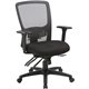 Lorell Ratchet High-back Mesh Chair - Black Seat - Black Mesh Back - High Back - 5-star Base - 1 Each