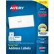 Avery Easy Peel White Inkjet Mailing Labels - 1" Width x 2 5/8" Length - Permanent Adhesive - Rectangle - Inkjet - White - Paper