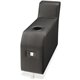 Lorell Fuze Modular Series Lounge Adder Arm - Black - Leather - 1 Each