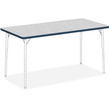 Lorell Classroom Activity Tabletop - For - Table TopGray Nebula Rectangle, High Pressure Laminate (HPL) Top x 60" Table Top Widt