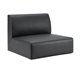 Lorell Contemporary Reception Collection Single Seat Sofa - 25.5" x 25.5"19.6" - Material: Polyurethane - Finish: Black