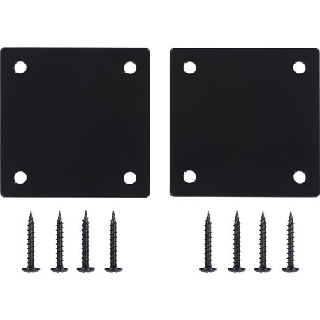 Lorell Mounting Plate for Modular Device - Black - 2 / Pack - Iron