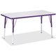Jonti-Craft Berries Adult Height Color Edge Rectangle Table - Laminated Rectangle, Purple Top - Four Leg Base - 4 Legs - Adjusta
