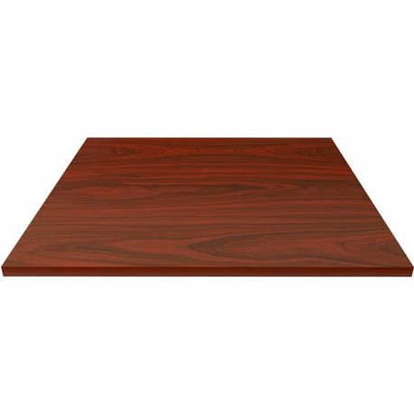 Lorell Hospitality/Conference Tabletop - 0.1" Edge, 36" x 36"1" - Band Edge - Mahogany Table Top - Sturdy - For Reception Area, 