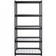 Lorell Wire Deck Shelving - 5 Shelf(ves) - 72" Height x 36" Width x 18" Depth - 28% Recycled - Black - Steel - 1 Each