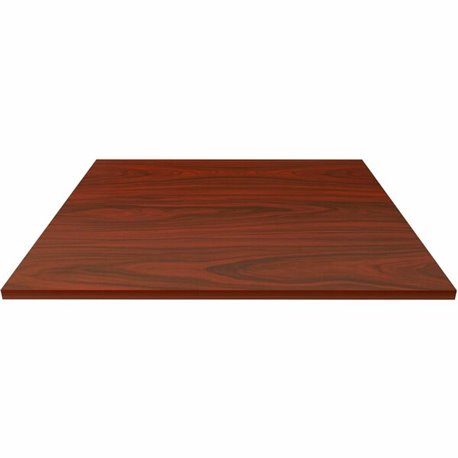 Lorell Hospitality/Conference Tabletop - 0.1" Edge, 42" x 42"1" - Band Edge - Mahogany Table Top - For Reception Area, Conferenc