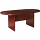 Lorell Essentials Oval Conference Table - Laminated Oval Top - Slab Base - 36" Table Top Length x 72" Table Top Width x 1.25" Ta