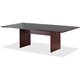 Lorell Essentials Rectangular Modular Conference Table - For - Table TopLaminated Rectangle, Mahogany Top - Panel Leg Base - 2 L