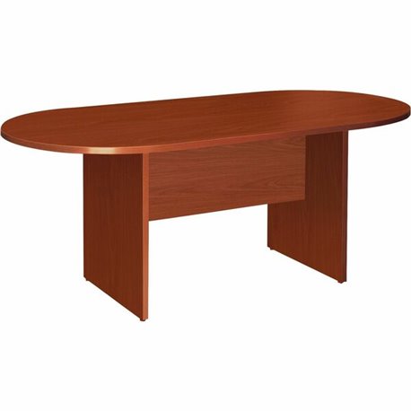 Lorell Essentials Oval Conference Table - For - Table TopCherry Oval Top - 72" Table Top Length x 70.88" Table Top Width x 35.38