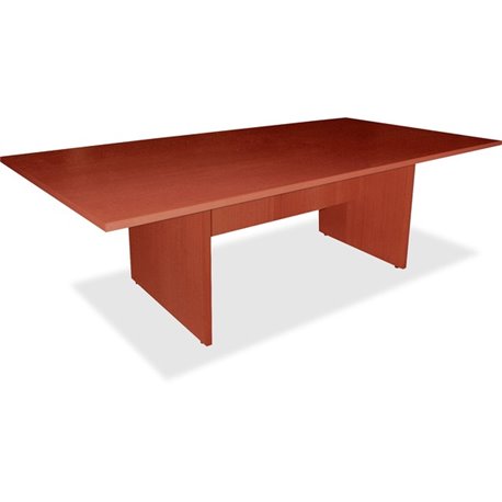 Lorell Essentials Rectangular Modular Conference Table - For - Table TopCherry Rectangle, Laminated Top - Panel Leg Base - 2 Leg