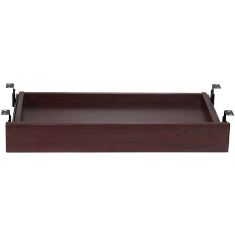 Lorell Universal Center Drawer - 28.4" Length x 16.7" Width x 5.1" Height - Mahogany, Laminate