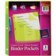 Avery Corner Lock Binder Pockets - 20 x Page Capacity - For Letter 8 1/2" x 11" Sheet - 3 x Holes - Ring Binder - Rectangular - 