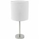 Lorell LED Contemporary Table Lamp - 22" Height - 10" Width - 10 W LED Bulb - Brushed Nickel - Desk Mountable - Silver - for Tab