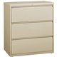 Lorell Fortress Series Lateral File - 36" x 18.6" x 40.3" - 3 x Drawer(s) for File - Letter, Legal, A4 - Lateral - Locking Drawe