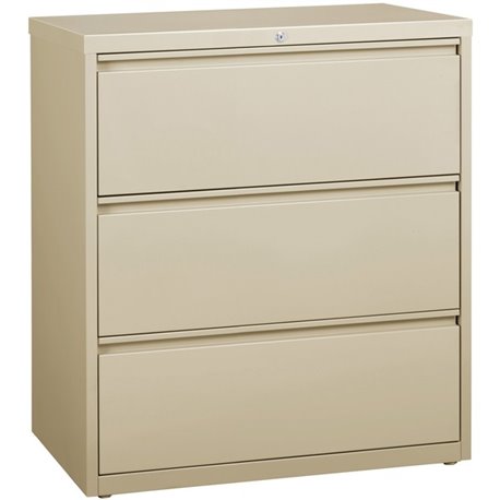 Lorell Fortress Series Lateral File - 36" x 18.6" x 40.3" - 3 x Drawer(s) for File - Letter, Legal, A4 - Lateral - Locking Drawe