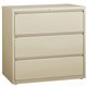 Lorell Fortress Series Lateral File - 42" x 18.6" x 40.3" - 3 x Drawer(s) for File - Letter, Legal, A4 - Lateral - Locking Drawe