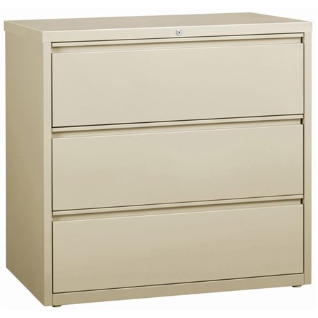 Lorell Fortress Series Lateral File - 42" x 18.6" x 40.3" - 3 x Drawer(s) for File - Letter, Legal, A4 - Lateral - Locking Drawe