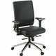 Lorell Heavy-duty Full-Function Executive Office Chair - Black Leather Seat - 5-star Base - Black - 1 Each