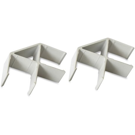 Lorell 90-Degree Panel Connectors - 2.3" Width x 2.3" Depth x 0.6" Height - Aluminum - Aluminum