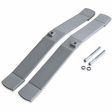 Lorell Panel System Feet - 2" Width x 18.4" Depth x 1.9" Height - Aluminum - Aluminum