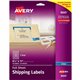 Avery Shipping Label - 8 1/2" Width x 11" Length - Permanent Adhesive - Rectangle - Inkjet - Frosted Clear - Film - 1 / Sheet - 