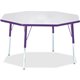 Jonti-Craft Berries Adult Height Color Edge Octagon Table - Laminated Octagonal, Purple Top - Four Leg Base - 4 Legs - Adjustabl