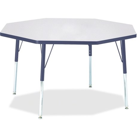 Jonti-Craft Berries Adult Height Color Edge Octagon Table - Laminated Octagonal, Navy Top - Four Leg Base - 4 Legs - Adjustable 