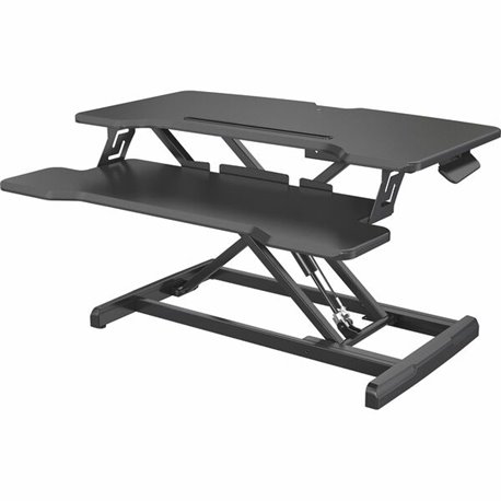 Lorell X-type Slim Desk Riser - 33 lb Load Capacity - 16.5" Height x 20" Width - Desktop - Black