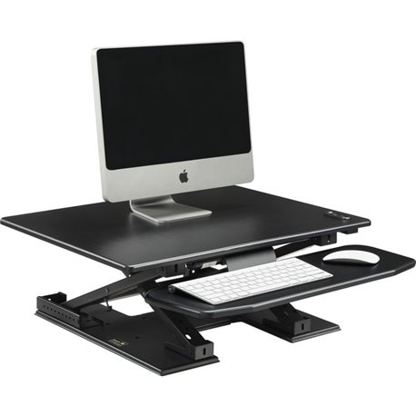 Lorell Electric Desk Riser with Keyboard Tray - Up to 33" Screen Support - Flat Panel Display Type Supported - 17.1" Height x 28