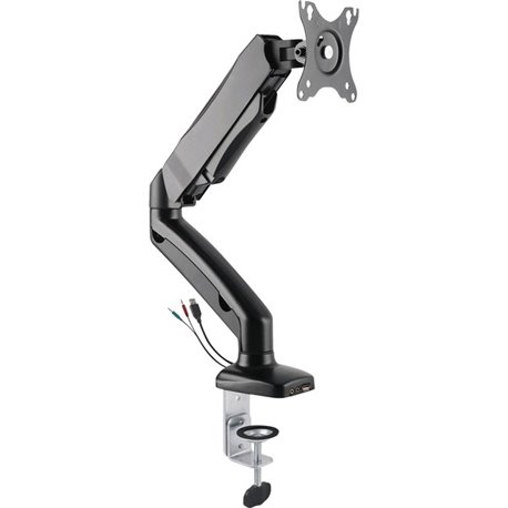 Lorell Mounting Arm for Monitor - Black - Height Adjustable - 1 Display(s) Supported - 14.30 lb Load Capacity - 75 x 75, 100 x 1