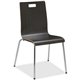 Lorell Bentwood Cafe Chairs - Steel Frame - Espresso - Plywood, Bentwood - 2 / Carton