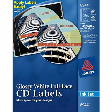 Avery Optical Disc Label - Inkjet - 20 / Pack