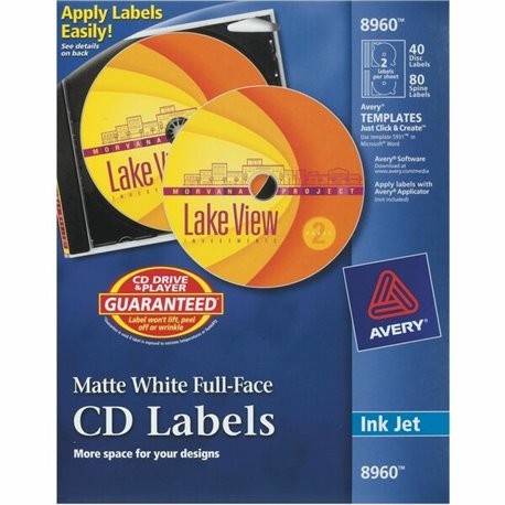 Avery Optical Disc Label - Inkjet - 40 / Pack