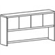 Lorell Prominence 2.0 Hutch - 72" x 16"39" - 4 Door(s) - Material: Particleboard - Finish: Gray Elm, Thermofused Melamine (TFM),