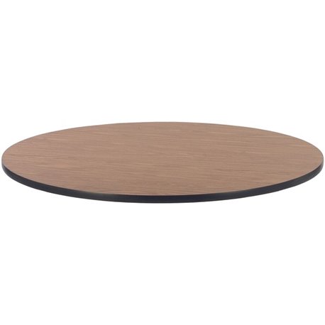 Lorell Classroom Activity Tabletop - For - Table TopHigh Pressure Laminate (HPL) Round, Medium Oak Top x 1.13" Table Top Thickne