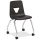 Lorell Classroom Mobile Chairs - Four-legged Base - Black - Polypropylene - 2 / Carton