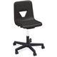 Lorell Classroom Adjustable-Height Padded Mobile Task Chair - 5-star Base - Black - Polypropylene - 1 Each