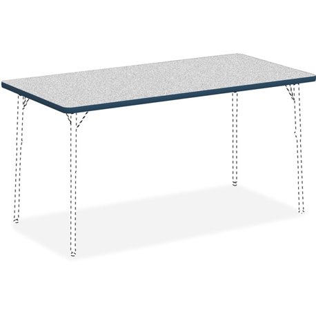 Lorell Classroom Activity Tabletop - For - Table TopGray Nebula Rectangle, High Pressure Laminate (HPL) Top x 60" Table Top Widt