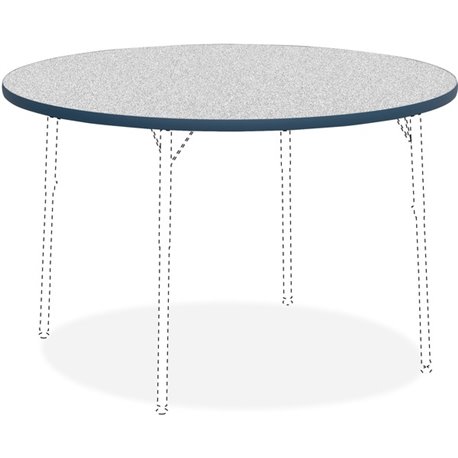 Lorell Classroom Activity Tabletop - For - Table TopGray Nebula Round, High Pressure Laminate (HPL) Top x 1.13" Table Top Thickn