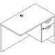 Lorell Prominence 2.0 Right Return - 42" x 24"29" , 1" Top, 0.1" Edge - 2 x File, Box Drawer(s) - Single Pedestal on Right Side 