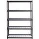 Lorell Wire Deck Shelving - 5 Shelf(ves) - 72" Height x 48" Width x 18" Depth - 28% Recycled - Black - Steel - 1 Each