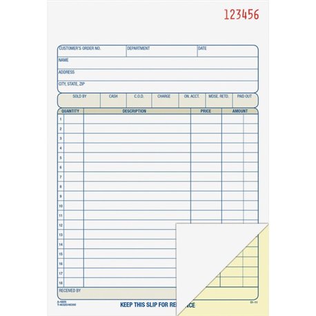 Adams Carbonless 2-part Numbered Sales Order Books - 50 Sheet(s) - 2 PartCarbonless Copy - 5.56" x 8.43" Sheet Size - White, Can