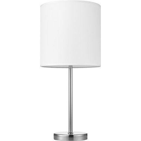 Lorell LED Contemporary Table Lamp - 22" Height - 10" Width - 10 W LED Bulb - Brushed Nickel - Desk Mountable - Silver - for Tab