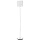 Lorell LED Contemporary Floor Lamp - 65" Height - 12" Width - 10 W LED Bulb - Brushed Nickel - Floor-mountable - Silver - for Li