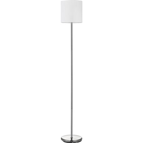 Lorell LED Contemporary Floor Lamp - 65" Height - 12" Width - 10 W LED Bulb - Brushed Nickel - Floor-mountable - Silver - for Li