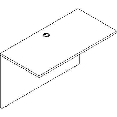 Lorell Prominence 2.0 Bridge - 48" x 24"29" , 1" Top, 0.1" Edge - Band Edge - Material: Particleboard - Finish: Gray Elm, Thermo