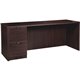 Lorell Prominence 2.0 Left-Pedestal Credenza - 66" x 24"29" , 1" Top - 2 x File Drawer(s) - Single Pedestal on Left Side - Band 